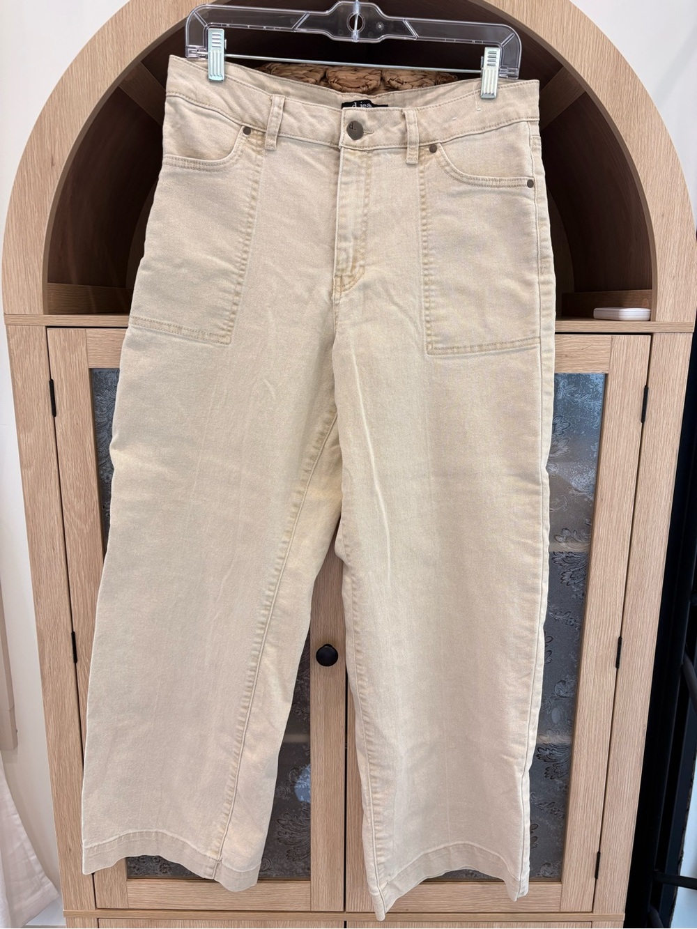 d. jeans Wide Leg Flare Jeans in Cream